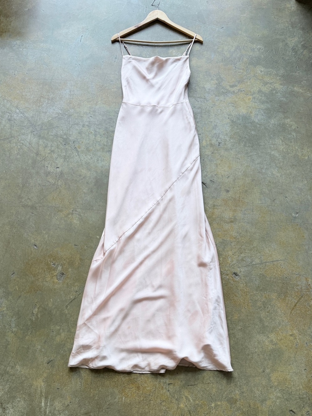 Park & Fifth Soft Pink Slip Maxi Dress with Cowl Neck